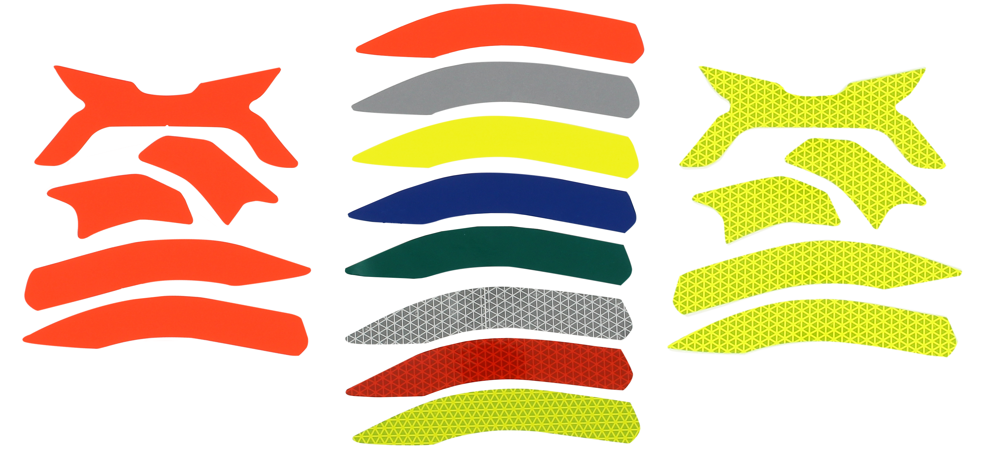 Retro reflective stickers, Textile, Red